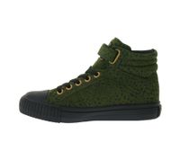 BRITISH KNIGHTS Dee Kinder Mid-Top Sneaker mit Punkten Mädchen Schnür-Schuhe Jungen mit verstärktem Zehenbereich Schwarz/Olivgrün oder Beige/Schwarz