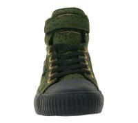BRITISH KNIGHTS Dee Kinder Mid-Top Sneaker mit Punkten Mädchen Schnür-Schuhe Jungen mit verstärktem Zehenbereich Schwarz/Olivgrün oder Beige/Schwarz