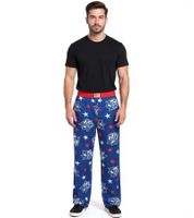 Pantalones de pijama RE:COVERED X NFL con escudo y estrellas para hombre, de algodón, con el logo de la NFL, en azul o negro