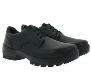 Chaussures de travail Alpina Kapla pour femmes et hommes avec semelle intérieure amovible, chaussures de sécurité, chaussures en cuir véritable 69012 Noir