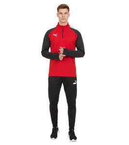 PUMA Teamliga 1/4 Zip Top Men's Sweatshirt Sustainable Training Shirt with dryCELL Sport Shirt 657236 01 Red