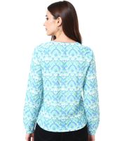 ZWILLINGSHERZ Joyful - Camicia estiva con decorazioni da donna, modello tunica, 33236, arancione/rosa/bianco o blu/rosa/bianco/verde