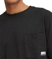 11 PROJECT Emilio Herren Longsleeve Basic-Shirt mit Rundhals-Ausschnitt Baumwoll-Shirt 21300996ME Blau, Weiß oder Schwarz