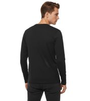 11 PROJECT Emilio Herren Longsleeve Basic-Shirt mit Rundhals-Ausschnitt Baumwoll-Shirt 21300996ME Blau, Weiß oder Schwarz