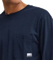11 PROJECT Emilio Herren Longsleeve Basic-Shirt mit Rundhals-Ausschnitt Baumwoll-Shirt 21300996ME Blau, Weiß oder Schwarz