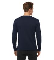 11 PROJECT Emilio Herren Longsleeve Basic-Shirt mit Rundhals-Ausschnitt Baumwoll-Shirt 21300996ME Blau, Weiß oder Schwarz