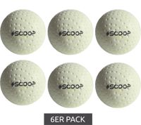 Paquete de 6 pelotas de hockey callejero SCOOP X-Treme con diseño de hoyuelos - Material deportivo - Blanco, verde, rosa, amarillo o naranja