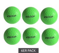 Paquete de 6 pelotas de hockey callejero SCOOP X-Treme con diseño de hoyuelos - Material deportivo - Blanco, verde, rosa, amarillo o naranja