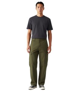 Pantalon cargo LEVI'S pour homme, coupe droite, 100 % coton, vert olive, réf. A7364-0036