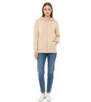 ZWILLINGSHERZ Women's Hooded Zip-Up Hoodie with Pockets 46094 Gray, Beige, Pink, or Black