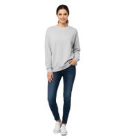 ZWILLINGSHERZ Pullover Damen Sweat-Pullover schlichter Winter-Pulli mit Rundhals 46092 Grau, Beige oder Hellblau