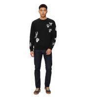 Felpa da uomo Hollister X NBA con loghi delle squadre NBA, maglia a maniche lunghe in cotone, 322-221-1592-908, nera