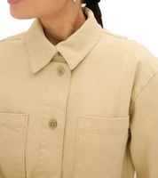 Versatile Women's Oversized Baggy Summer Shaket Cotton Shirt Jacket 971295 Beige