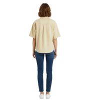 Versatile Women's Oversized Baggy Summer Shaket Cotton Shirt Jacket 971295 Beige