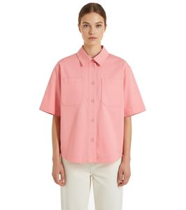 vielseitige Damen Hemd-Jacke Oversized Baggy Summer Shaket Baumwoll-Jacke 967153 Rosa
