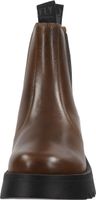 Trendy FLY London ankle boots, slip-on shoes for women P144789 005 Brown