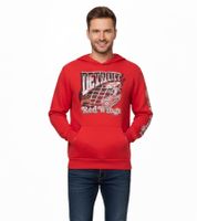 Hollister X NHL Detroit Red Wings Herren Hoodie mit Team-Logo-Print Baumwoll-Pullover 322-221-1606-500 Rot