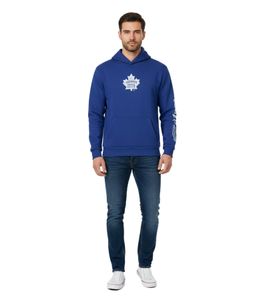 Sweat à capuche Hollister x NHL Toronto Maple Leafs pour homme, imprimé logo de l'équipe, en coton, bleu, réf. 322-221-1606-220