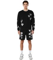 Hollister X NBA Sweat Shorts with Team Logos, Cotton Tracksuit Bottoms, 328-278-0256-909, Black