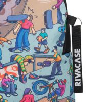 Rivacase Agora Urban Skaters Kinder-Rucksack für Mädchen und Jungen Alltags-Rucksack Schul-Rucksack 12L 5420 BK Schwarz/Bunt
