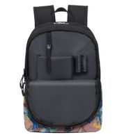 Rivacase Agora Urban Skaters Kinder-Rucksack für Mädchen und Jungen Alltags-Rucksack Schul-Rucksack 12L 5420 BK Schwarz/Bunt