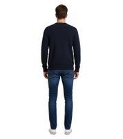 Semplice maglione da uomo ESPRIT, girocollo, pullover in cotone, blu scuro