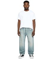Jean jogging homme élégant, coupe ample en denim avec cordon de serrage, BR-12000, bleu, disponible en plusieurs coloris : Bleu Pacifique, Bleu Années 90 ou Bleu Ciel