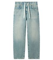 Jean jogging homme élégant, coupe ample en denim avec cordon de serrage, BR-12000, bleu, disponible en plusieurs coloris : Bleu Pacifique, Bleu Années 90 ou Bleu Ciel
