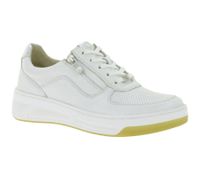 CAPRICE Damen Sneaker im Layer-Look Echtleder-Schuhe Schnür-Schuhe 9-23720-44 191 Weiß