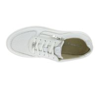 CAPRICE Damen Sneaker im Layer-Look Echtleder-Schuhe Schnür-Schuhe 9-23720-44 191 Weiß