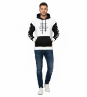 Hollister X Social Tourist Herren Hoodie mit Kapuze Baumwoll-Pullover Oversized 365-352-000 in Weiß/Schwarz oder im Batik-Look Grün/Rosa