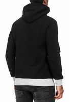 Striking men's hooded pullover with a modern cut, Hoodie Sweater 9325 Black