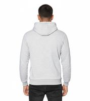 Felpa con cappuccio da uomo alla moda con stampa frontale audace. Maglione con cappuccio e tasca a marsupio. Maglione 19138 Grigio