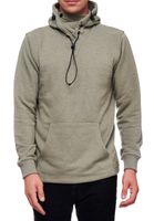 Felpa con cappuccio da uomo alla moda con mascherina integrata. Felpa con cappuccio 19139 Khaki Melange