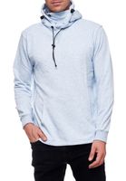 Felpa con cappuccio da uomo alla moda con mascherina integrata, pullover con cappuccio 19139, blu melange