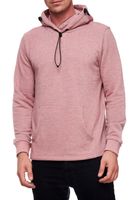 Felpa con cappuccio da uomo alla moda con mascherina integrata, pullover con cappuccio 19139, rosso mélange