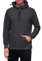 Felpa con cappuccio alla moda per uomo con mascherina integrata. Felpa con cappuccio 19139 Antracite Melange