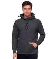 Felpa con cappuccio alla moda per uomo con mascherina integrata. Felpa con cappuccio 19139 Antracite Melange