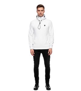 Sudadera deportiva con capucha para hombre, moderna, jersey, sudadera con capucha 19140 Blanco