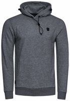 Men's sporty hoodie with a cool hood, sweater, hooded pullover 19140, anthracite