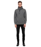 Men's sporty hoodie with a cool hood, sweater, hooded pullover 19140, anthracite