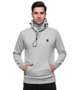 Felpa sportiva da uomo con cappuccio fresco, maglione, pullover con cappuccio 19140 Grigio