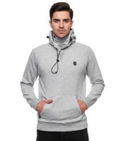 Felpa sportiva da uomo con cappuccio fresco, maglione, pullover con cappuccio 19140 Grigio