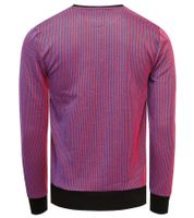 Maglione girocollo da uomo alla moda con grande stampa di tigre e motivo a righe. Maglione/Felpa 19143 Rosso