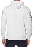 Cool men's hoodie, hooded pullover with rock print, sweater/sweatshirt 19148 Grey