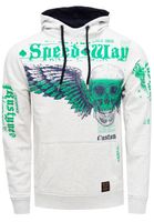 Pull à capuche élégant pour homme, imprimé tendance, référence 19149 Gris