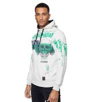 Pull à capuche élégant pour homme, imprimé tendance, référence 19149 Gris
