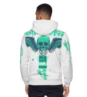 Pull à capuche élégant pour homme, imprimé tendance, référence 19149 Gris