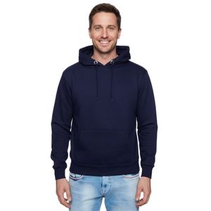 Comodo pullover con cappuccio da uomo dalla vestibilità regolare, felpa con cappuccio 19161, blu