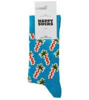1 paire de chaussettes Happy Socks à motif balles de tennis, chaussettes homme en coton, motif balles de tennis, coloris vert/jaune/noir, référence P002587